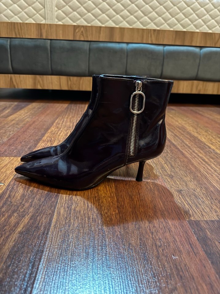 Parlak Deri Stiletto Topuklu Bot - Görsel 2