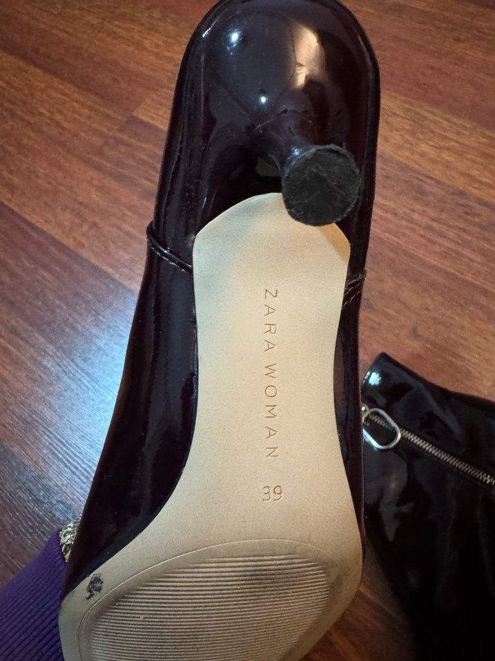 Parlak Deri Stiletto Topuklu Bot - Görsel 3