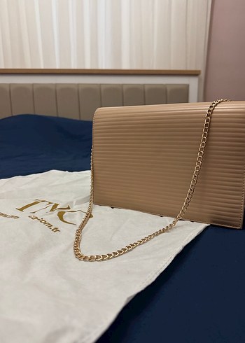 Zincir Detaylı Bej Kadın Çanta - Görsel 6