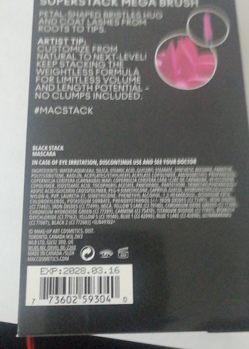 MAC Stack Siyah Maskara - Görsel 3