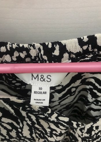 Zebra Desenli V Yaka Kadın bluz - Görsel 2