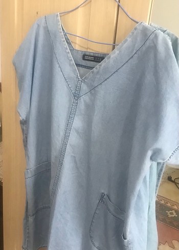 Kot V Yaka Bluz. Etikette S yazıyor ama L - XL rahatça giyebilir - Görsel 2