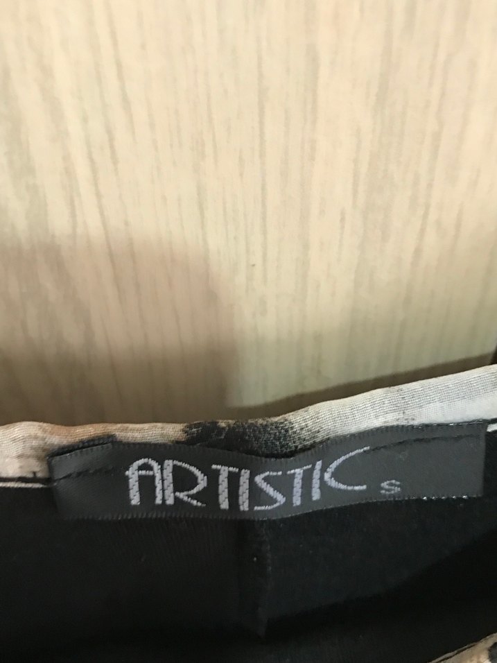 Leopar Desenli Askılı Astarlı Bluz / mini elbise - Görsel 4