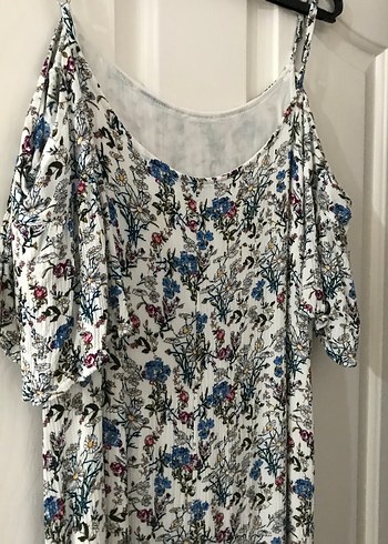 Uzun Askılı Çiçekli Elbise - Görsel 4