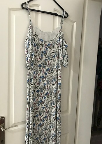 Uzun Askılı Çiçekli Elbise - Görsel 2