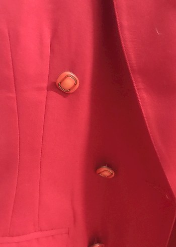 Klasik Kırmızı Kadın Blazer Ceket - Görsel 4