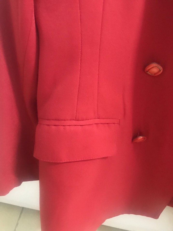 Klasik Kırmızı Kadın Blazer Ceket - Görsel 3