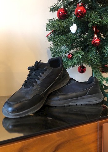 Ortopedik Siyah Erkek Spor Ayakkabı Bağcıklı - Görsel 2