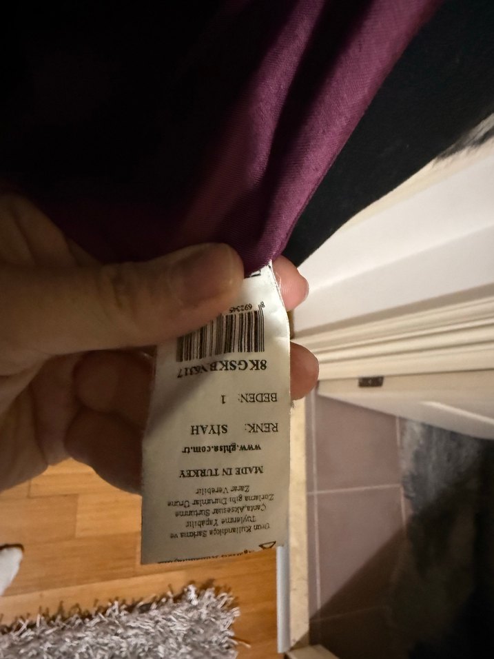 Kolu Kürklü Siyah Kaban ghisa 1 beden - Görsel 4