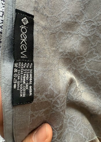 Gri İpekevi şal - Görsel 5