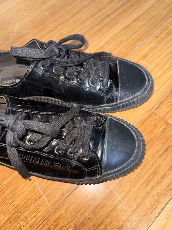 Calvin Klein spor ayakkabı siyah rugan 39 - Görsel 2