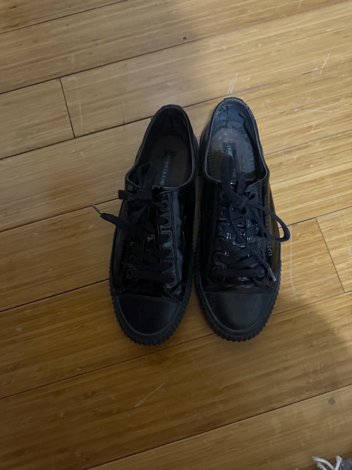 Calvin Klein spor ayakkabı siyah rugan 39 - Görsel 3