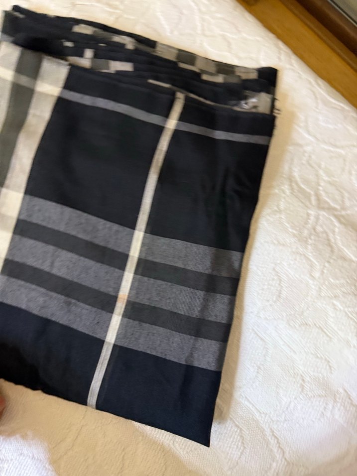 Kadın Gri Burberry desenli şal - Görsel 5