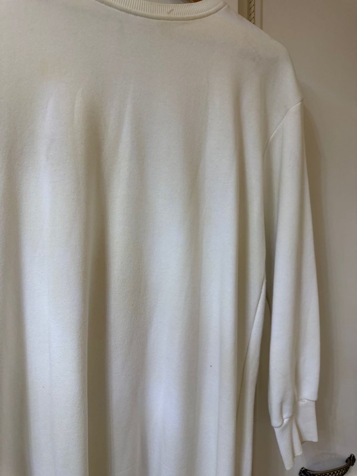 Uzun Kollu Beyaz Pilili Elbise/Tunik - Görsel 4