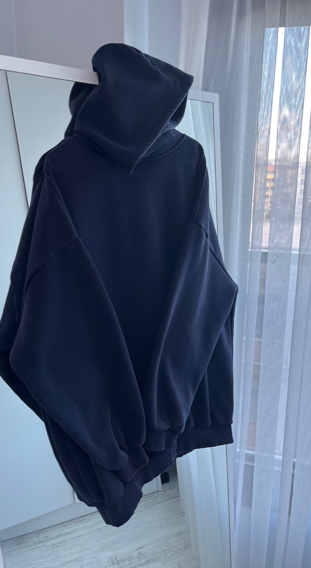 Kadın lacivert Yüksek Yakalı Oversize Sweatshirt - Görsel 4