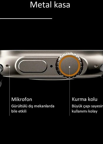 Metal Kasa Gri Akıllı Saat - Görsel 4