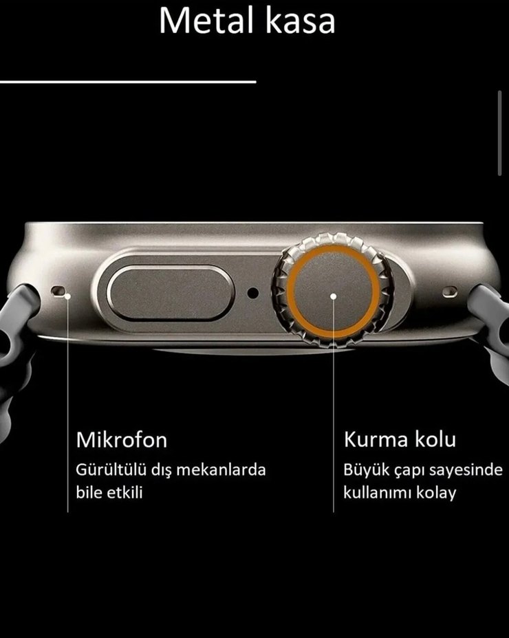 Metal Kasa Gri Akıllı Saat - Görsel 4