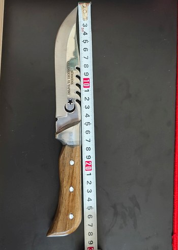 Parlak Bej Saplı Ahşap Bıçak 28 cm - Görsel 2