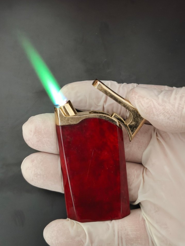 Kırmızı Metal Alevli Çakmak - Görsel 2