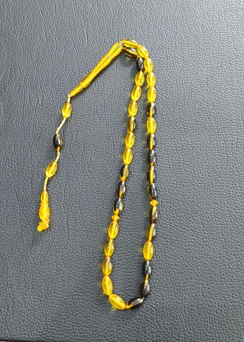 Sarı-Bohem Tarzı Minimalist Erkek Tesbihi - Görsel 3