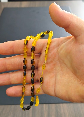 Sarı-Bohem Tarzı Minimalist Erkek Tesbihi - Görsel 2