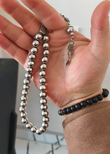 Gri Erkek Tespih Boncukları - Görsel 2