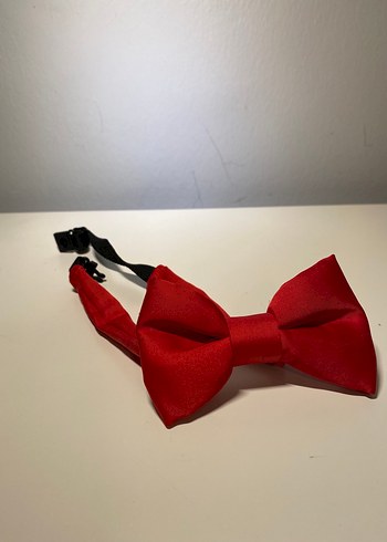 Kırmızı Çocuk Saten Papyon - Görsel 2