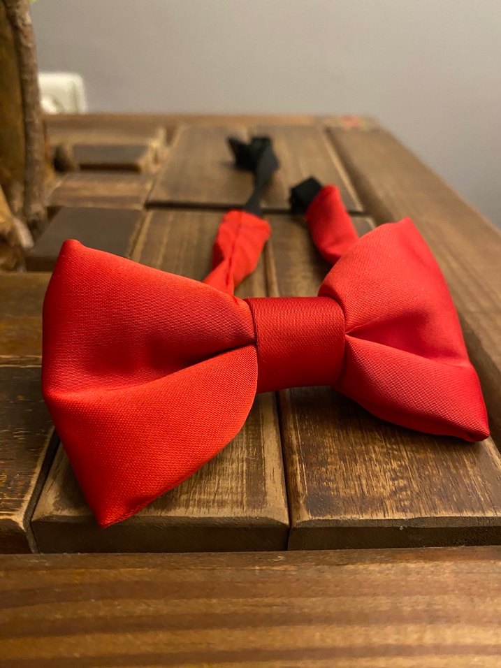 Kırmızı Çocuk Saten Papyon - Görsel 4