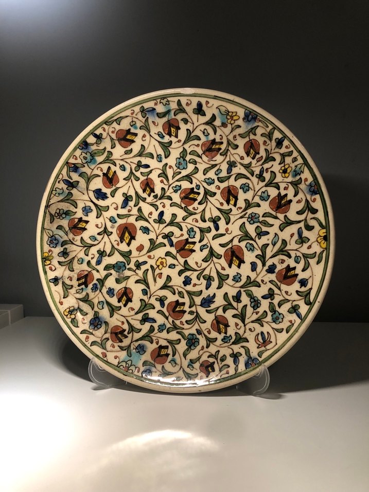 Kütahya Seramik Çiçek Desenli Çok Renkli Tabak - Görsel 2