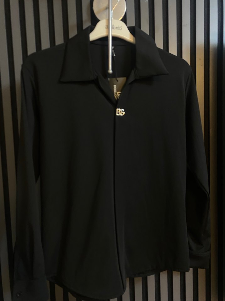 Siyah Uzun Kollu Erkek Gömlek - Görsel 2