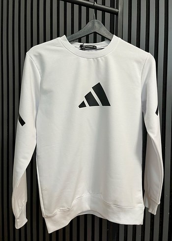 Beyaz Baskılı Pamuklu Erkek Sweatshirt - Görsel 2