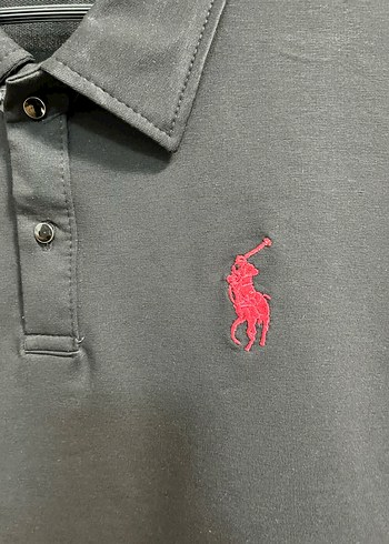 Düğmeli Siyah Polo Yaka Erkek Sweatshirt - Görsel 2