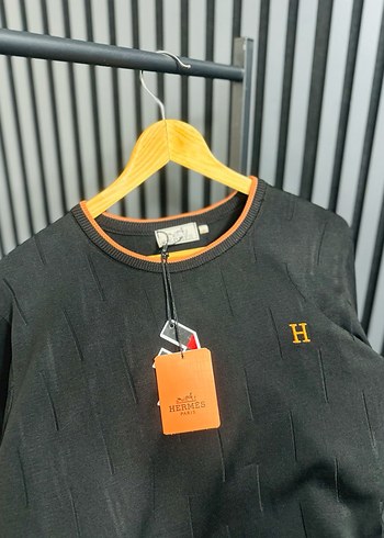 Erkek Siyah Uzun Kollu Triko Sweatshirt - Görsel 2