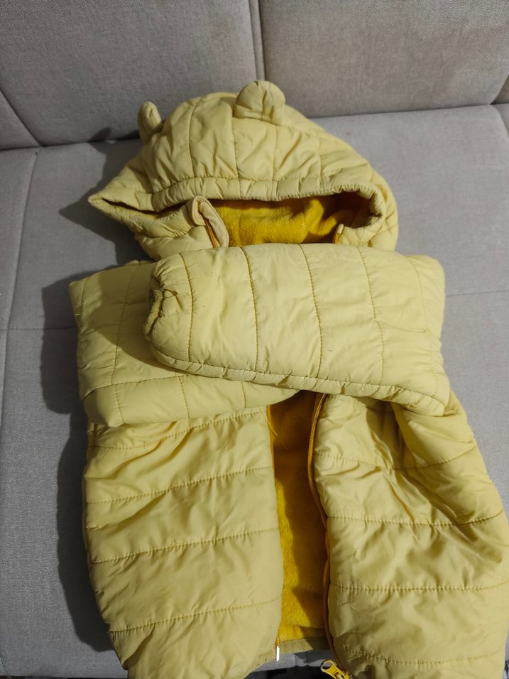 Sarı Erkek Çocuk Fermuarlı Mont - Görsel 2