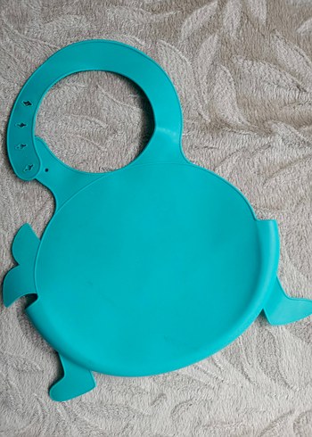 Turkuaz Baskılı Bebek Önlüğü - Görsel 3