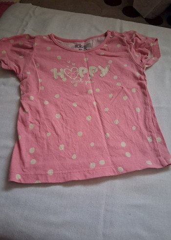 Kız Çocuk Pembe Pamuklu Kısa Kollu Tişört - Görsel 3