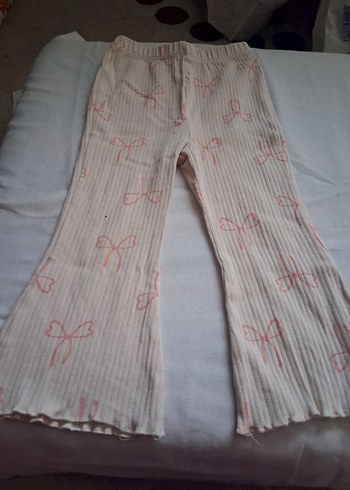 Kız Çocuk Pileli Pembe Tayt - Görsel 3