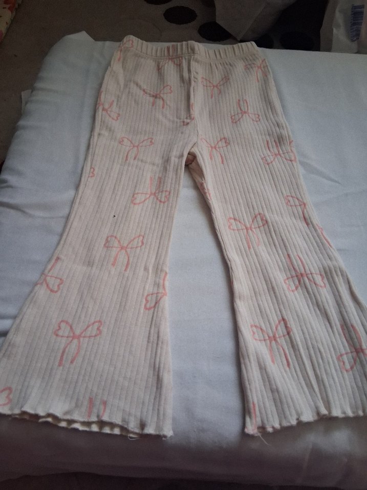 Kız Çocuk Pileli Pembe Tayt - Görsel 3