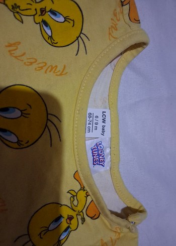 Sarı Tweety Baskılı Çocuk İç Giyim Takımı - Görsel 4