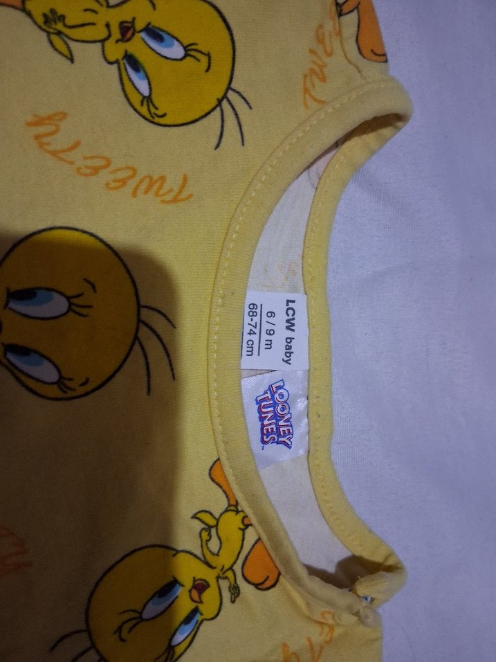 Sarı Tweety Baskılı Çocuk İç Giyim Takımı - Görsel 4