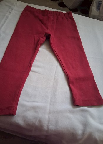 Kız Çocuk Fitilli Desenli ve Düz Tayt Seti - Görsel 4