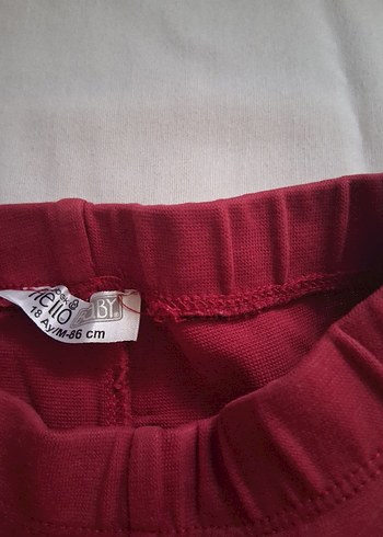 Kız Çocuk Fitilli Desenli ve Düz Tayt Seti - Görsel 2