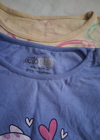 Kız Çocuk Çok Renkli Pamuklu Tişörtler - Görsel 4