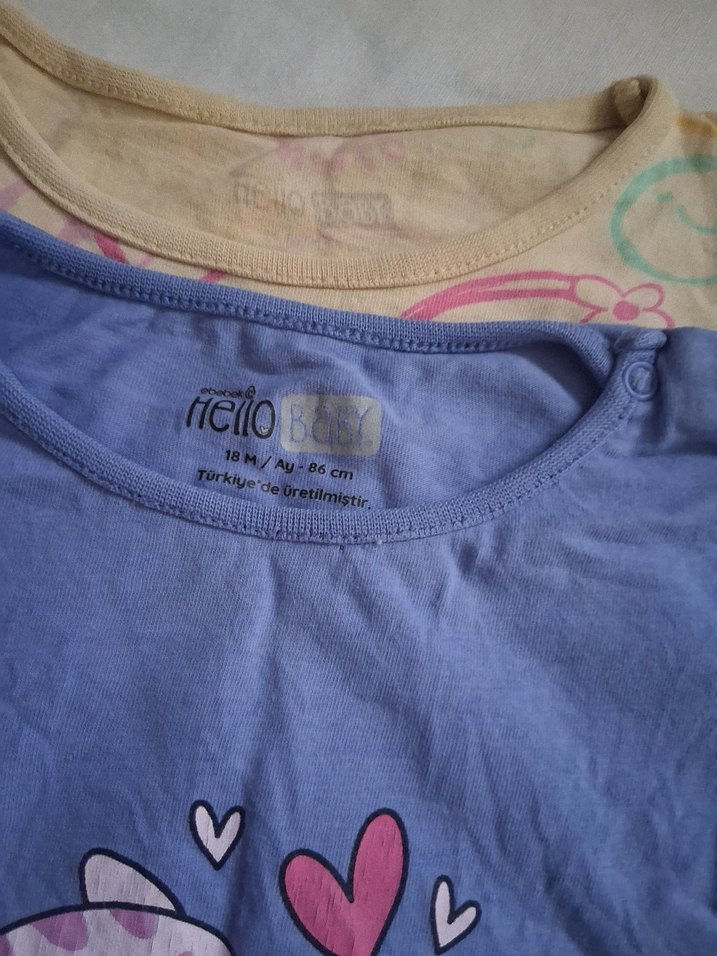 Kız Çocuk Çok Renkli Pamuklu Tişörtler - Görsel 4