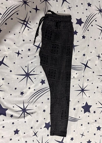 Desenli Gri Erkek Salaş Şalvar Eşofman - Görsel 3