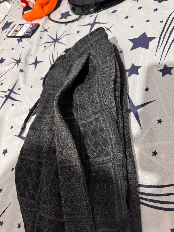 Desenli Gri Erkek Salaş Şalvar Eşofman - Görsel 4