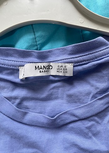 Mavi Fırfırlı Kısa Kollu Kadın Tişört - Görsel 2