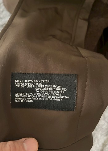 Calvin Klein Drapeli Kahverengi Erkek Midi Palto - Görsel 2