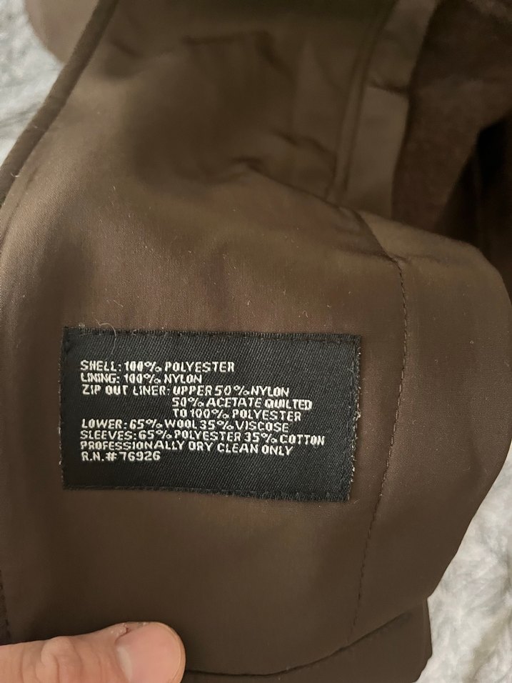 Calvin Klein Drapeli Kahverengi Erkek Midi Palto - Görsel 2