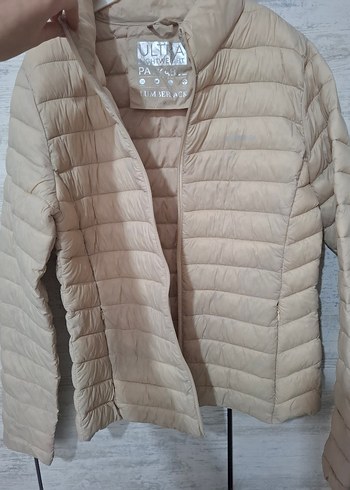 Bej Kadın Kışlık Fermuarlı Mont - Görsel 4